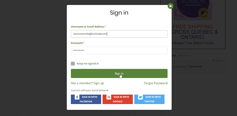 Sign In to your account